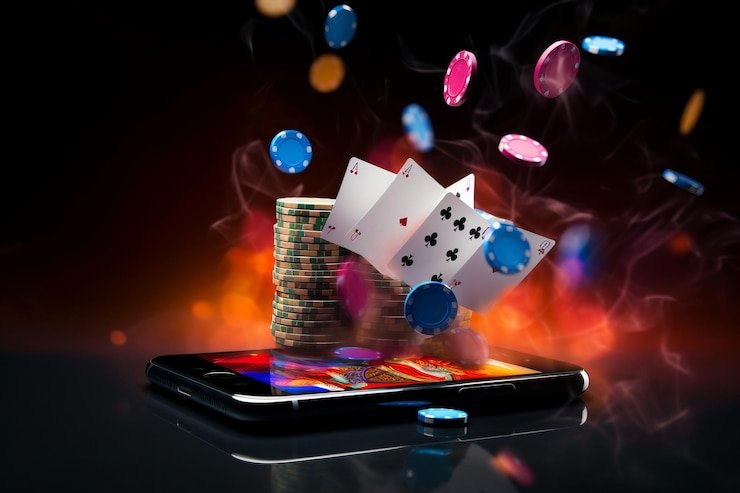 Tampilan antarmuka taruhan Live Blackjack di platform titik bet dengan tombol Hit, Stand, Double